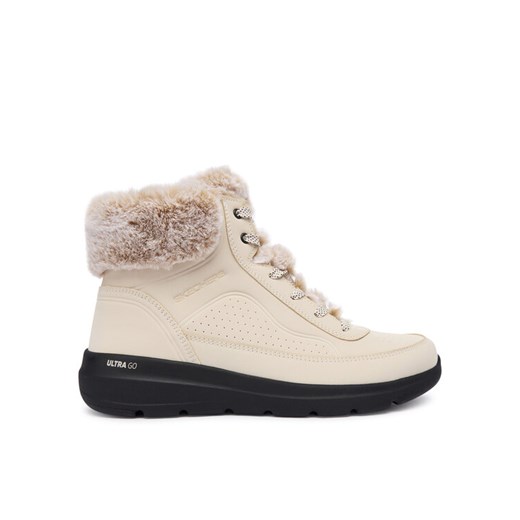 Trzewiki Skechers Glacial Ultra 144199/NTBK Beżowy ze sklepu eobuwie.pl w kategorii Botki - zdjęcie 186600442