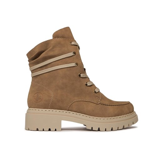 Trzewiki Rieker 72605-64 Brązowy ze sklepu eobuwie.pl w kategorii Workery damskie - zdjęcie 186600524