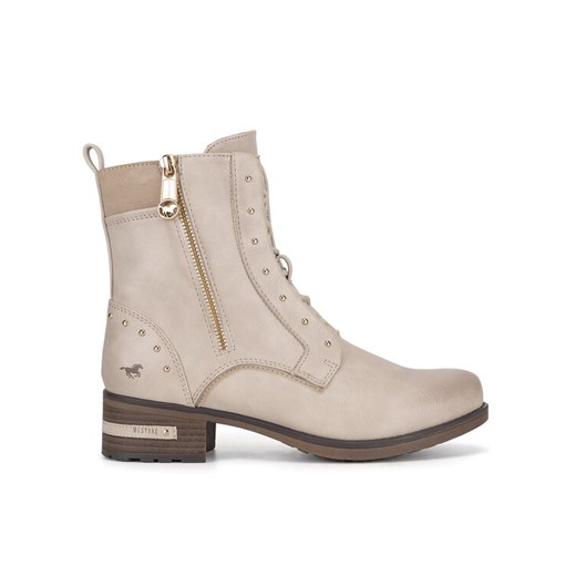 Trzewiki Mustang 1229-522 Beżowy ze sklepu eobuwie.pl w kategorii Botki - zdjęcie 186600733