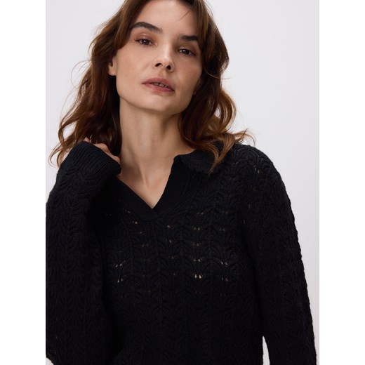 Reserved - Sweter z dodatkiem wełny - czarny Reserved XS Reserved