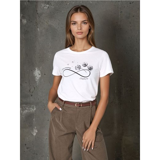 Sinsay - Koszulka z nadrukiem - kremowy Sinsay L Sinsay