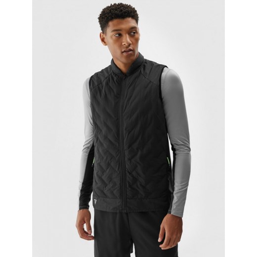Męski bezrękawnik do biegania 4F 4FWAW24TVJAM137 - szary ze sklepu Sportstylestory.com w kategorii Kamizelki męskie - zdjęcie 186604923