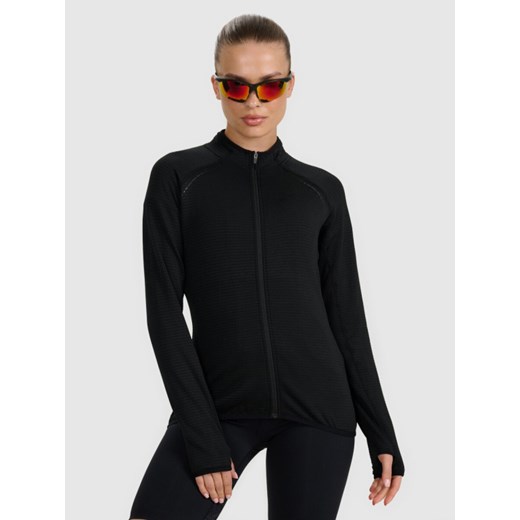 Damska bluza do biegania 4F 4FWAW25TFSWF577 - czarna ze sklepu Sportstylestory.com w kategorii Bluzy damskie - zdjęcie 186605032