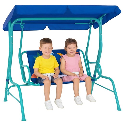 Huśtawka dziecięca ogrodowa z daszkiem B8-C59 ze sklepu Edinos.pl w kategorii Huśtawki ogrodowe - zdjęcie 186605182