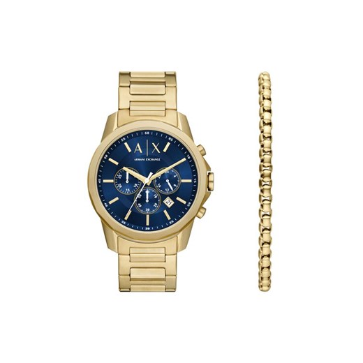 Zegarek Armani Exchange Banks AX7151SET Złoty ze sklepu eobuwie.pl w kategorii Zegarki - zdjęcie 186605204