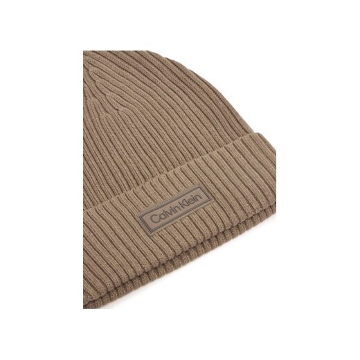 Calvin Klein Czapka Patch Chunky LV04D8053G Beżowy Calvin Klein OS MODIVO