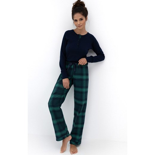 Sensis bawełniana piżama damska Cassandra, Kolor butelkowa zieleń, Rozmiar S, SENSIS ze sklepu Primodo w kategorii Piżamy damskie - zdjęcie 186608580