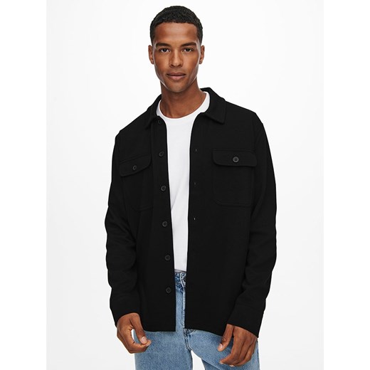 ONLY &amp; SONS Kurtka koszulowa &quot;Newkodyl&quot; w kolorze czarnym Only & Sons M promocyjna cena Limango Polska