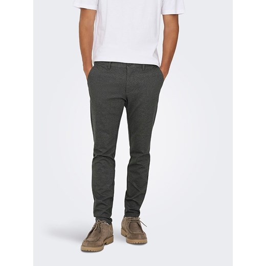 ONLY &amp; SONS Spodnie chino &quot;Mark&quot; - Slim fit - w kolorze antracytowym ze sklepu Limango Polska w kategorii Spodnie męskie - zdjęcie 186609073