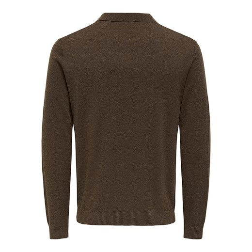ONLY &amp; SONS Koszulka polo &quot;Loui&quot; w kolorze ciemnobrązowym Only & Sons S wyprzedaż Limango Polska