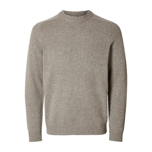 SELECTED HOMME Sweter &quot;Reg&quot; w kolorze szarobrązowym ze sklepu Limango Polska w kategorii Swetry męskie - zdjęcie 186609143