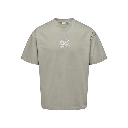 ONLY &amp; SONS Koszulka w kolorze szarym ze sklepu Limango Polska w kategorii T-shirty męskie - zdjęcie 186609183