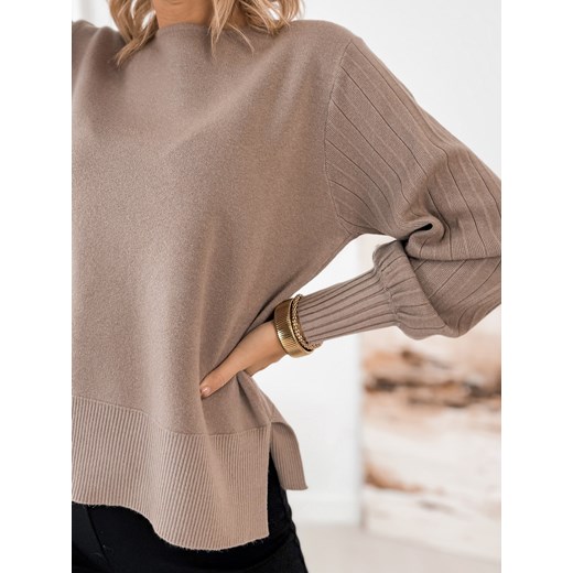 sweter feyre ciemnobeżowy one size ONE SIZE UBRA