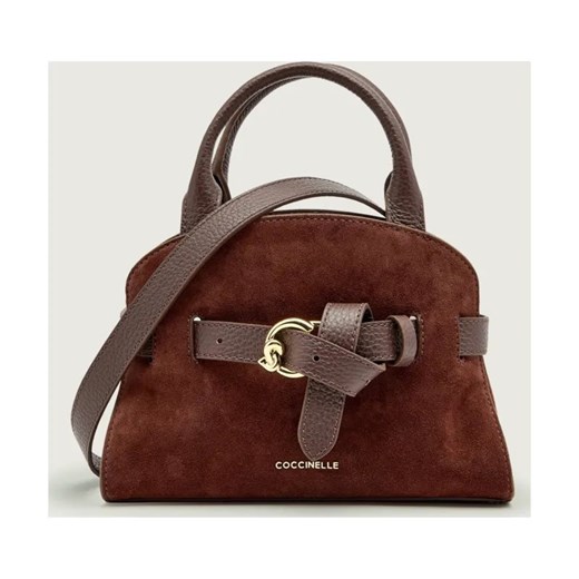 Coccinelle Kuferek Sabine | zamsz ze sklepu Gomez Fashion Store w kategorii Kuferki - zdjęcie 186610381