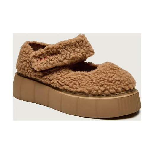 INUIKII Wełniane baleriny MATILDA M.J, CURLY | z dodatkiem skóry | shearling ze sklepu Gomez Fashion Store w kategorii Balerinki - zdjęcie 186610390