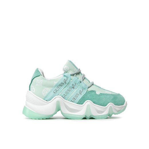 Guess Sneakersy Renata FI5REN ELE12 Zielony ze sklepu MODIVO w kategorii Buty sportowe dziecięce - zdjęcie 186611821