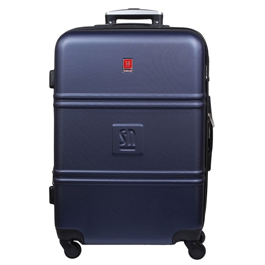 Granatowa duża walizka 75 cm poszerzana Art Class Collection ze sklepu Słoń Torbalski w kategorii Walizki - zdjęcie 186611980