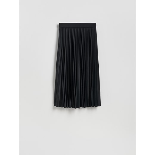 Reserved - Plisowana spódnica midi - czarny ze sklepu Reserved w kategorii Spódnice - zdjęcie 186612234