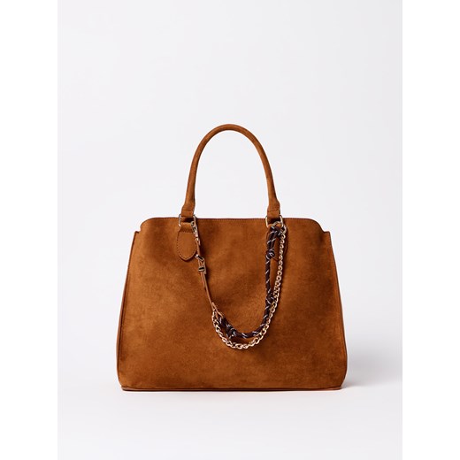 Mohito - Torebka z ozdobnym łańcuszkiem - brązowy ze sklepu Mohito w kategorii Kuferki - zdjęcie 186612663