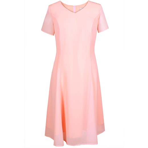 Sukienka FSU1047 ŁOSOSIOWY JASNY ze sklepu fokus.pl w kategorii Sukienki - zdjęcie 186612801