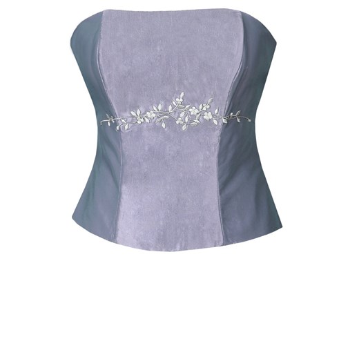 Gorset FGR042 FIOLETOWO-SZARY  tafta ze sklepu fokus.pl w kategorii Bluzki damskie - zdjęcie 186612971