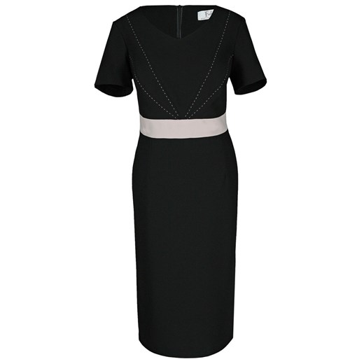 Sukienka FSU911 CZARNY + BEŻOWY ze sklepu fokus.pl w kategorii Sukienki - zdjęcie 186613154