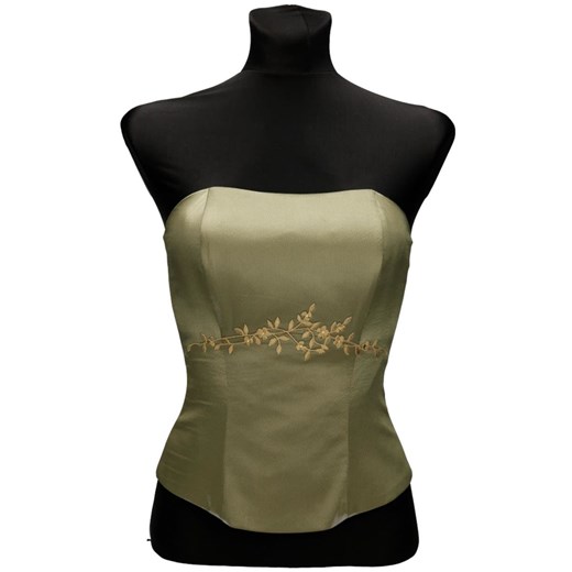 Gorset FGR042 ZIELONY ZGNIŁY CIEMNY ze sklepu fokus.pl w kategorii Bluzki damskie - zdjęcie 186613311