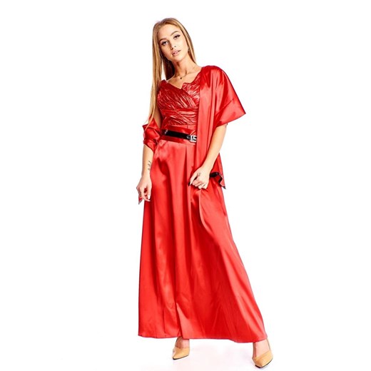 Suknia FSU733 MALINOWY CUKIERKOWY ze sklepu fokus.pl w kategorii Sukienki - zdjęcie 186613824