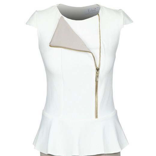 Żakiet FZA1350 EKRI+BEŻOWY CIEMNY ze sklepu fokus.pl w kategorii Marynarki damskie - zdjęcie 186614020