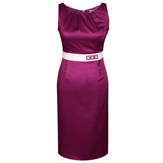 Sukienka FSU797 AMARANTOWY + EKRI ze sklepu fokus.pl w kategorii Sukienki - zdjęcie 186614111