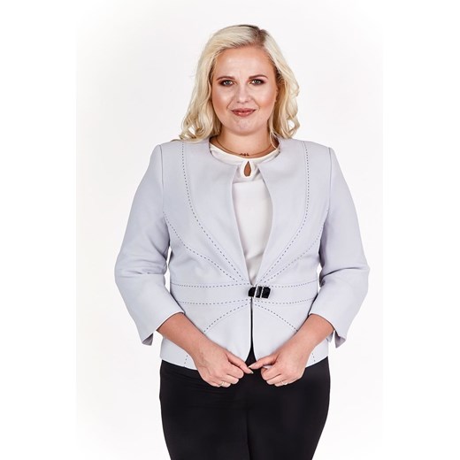 Żakiet FZA912 SZARY + GRANATOWY ze sklepu fokus.pl w kategorii Marynarki damskie - zdjęcie 186614132