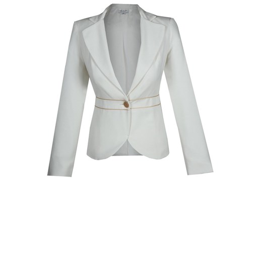 Żakiet FZA612 EKRI ze sklepu fokus.pl w kategorii Marynarki damskie - zdjęcie 186614783