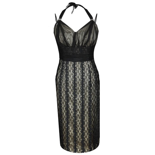 Sukienka FSU169 CZARNY + SZAMPAN ze sklepu fokus.pl w kategorii Sukienki - zdjęcie 186614890