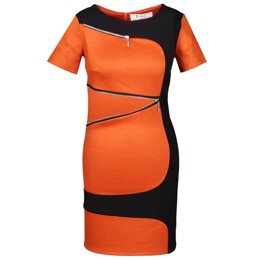 Tunika FTU303 CZARNY+RUDY ze sklepu fokus.pl w kategorii Bluzki damskie - zdjęcie 186614894