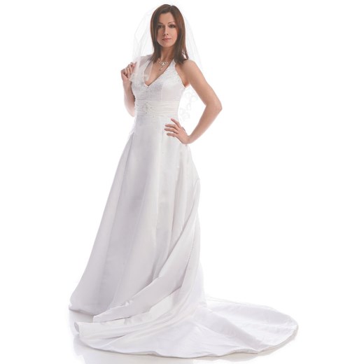 Suknia Ślubna FSS501 BIAŁY ze sklepu fokus.pl w kategorii Sukienki - zdjęcie 186614961