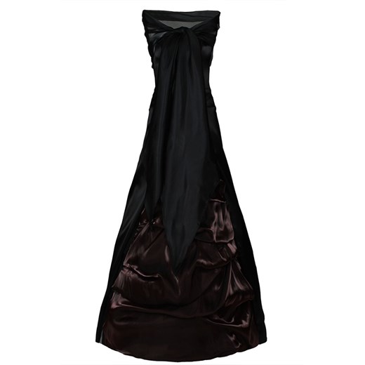 Sukienka FSU037 CZARNY + CZEKOLADOWY CIEMNY ze sklepu fokus.pl w kategorii Sukienki - zdjęcie 186614964