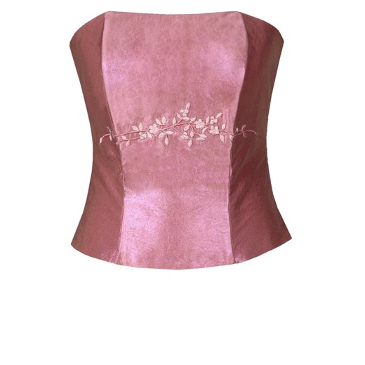 Gorset FGR042 RÓŻOWY ŚREDNI  tafta ze sklepu fokus.pl w kategorii Bluzki damskie - zdjęcie 186615034