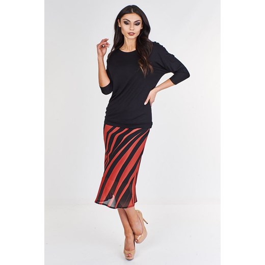Spódnica FSP771 CZERWONY + CZARNY ze sklepu fokus.pl w kategorii Spódnice - zdjęcie 186615152
