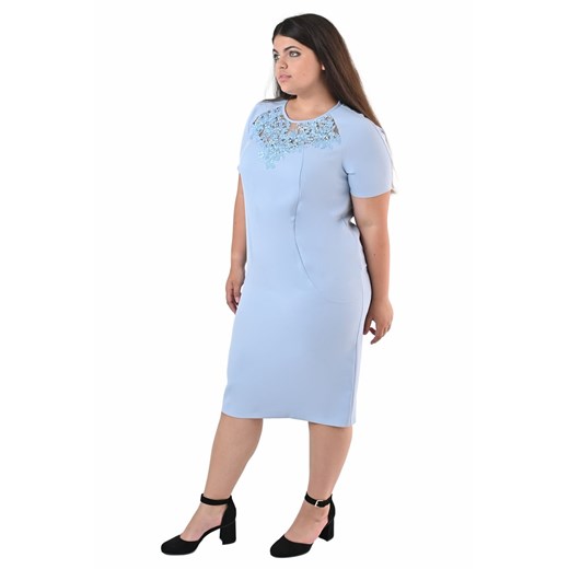 Sukienka FSU1014 BŁĘKITNY CIEMNY ze sklepu fokus.pl w kategorii Sukienki - zdjęcie 186615290