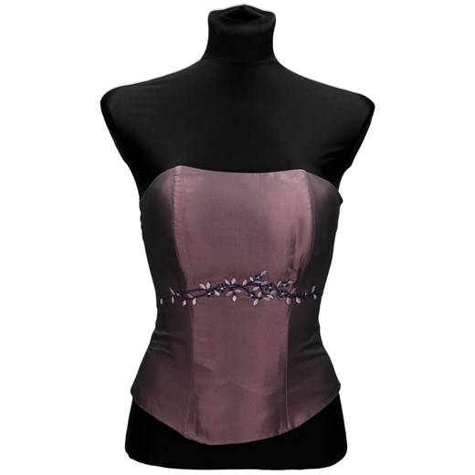 Gorset FGR042 ŚLIWKOWY tafta ze sklepu fokus.pl w kategorii Bluzki damskie - zdjęcie 186615310