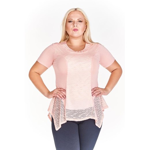 Tunika FTU949 ŁOSOSIOWY JASNY ze sklepu fokus.pl w kategorii Bluzki damskie - zdjęcie 186615544