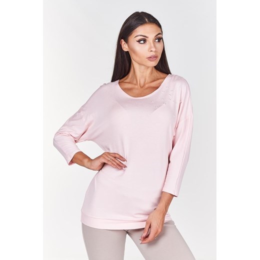 Bluzka FBZ951 RÓŻOWY JASNY ze sklepu fokus.pl w kategorii Bluzki damskie - zdjęcie 186615784