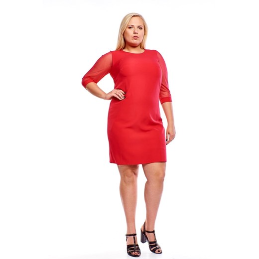 Sukienka FSU903 MALINOWY ze sklepu fokus.pl w kategorii Sukienki - zdjęcie 186616410