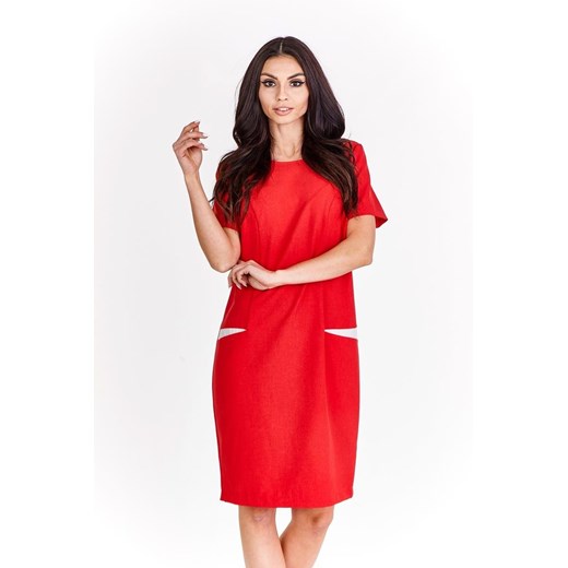 Sukienka FSU1012 CZERWONY ze sklepu fokus.pl w kategorii Sukienki - zdjęcie 186617030