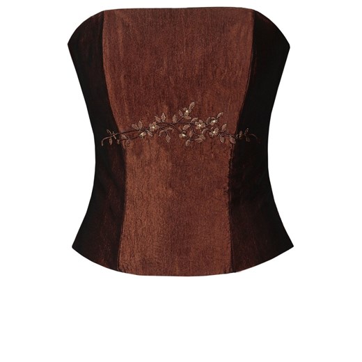 Gorset FGR042 MIEDZIANY tafta ze sklepu fokus.pl w kategorii Bluzki damskie - zdjęcie 186617070