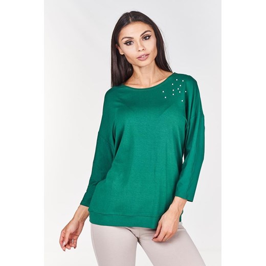 Bluzka FBZ951 TRAWIASTY CIEMNY ze sklepu fokus.pl w kategorii Bluzki damskie - zdjęcie 186617543