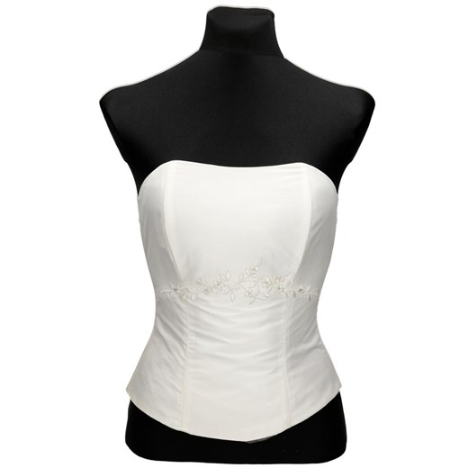 Gorset FGR042 BIAŁY tafta ze sklepu fokus.pl w kategorii Bluzki damskie - zdjęcie 186617784