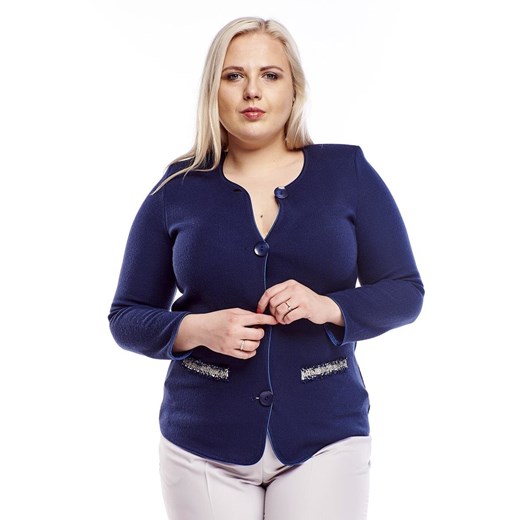 Wdzianko FWD1025 GRANATOWY ze sklepu fokus.pl w kategorii Swetry damskie - zdjęcie 186618760