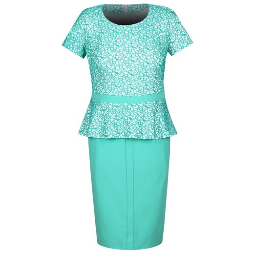 Garsonka FGA345 MIĘTOWY  EKRI ze sklepu fokus.pl w kategorii Komplety i garnitury damskie - zdjęcie 186619324