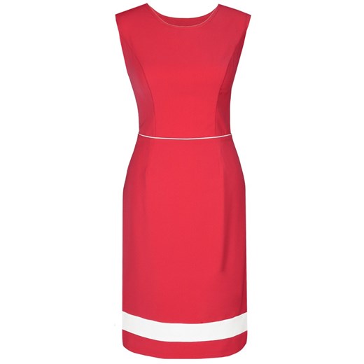 Sukienka FSU681 MALINOWY EKRI ze sklepu fokus.pl w kategorii Sukienki - zdjęcie 186619600